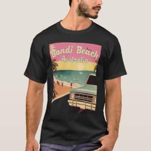 Bondi Beach Retro Beach Vacation Graphics Australi T-Shirt