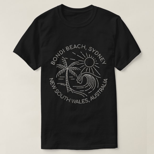 Bondi Beach Sydney New South Wales Australia T-Shirt (Design Front)
