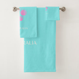 Bondi Beach, Travel Art, Blue Aqua Bath Towel Set
