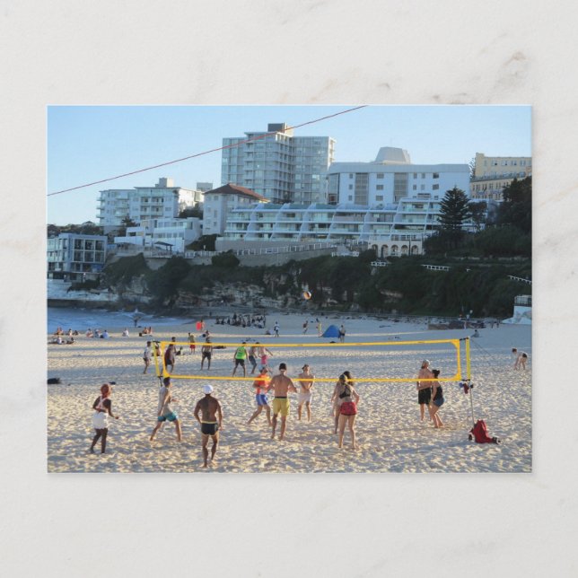 Bondi Beach Volleyball Game Postcard (Front)