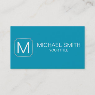 Bondi blue colour background business card