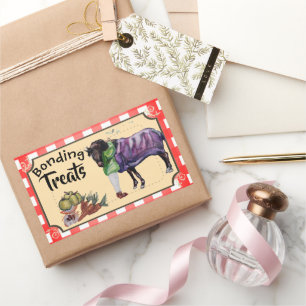 bonding treats rectangular sticker