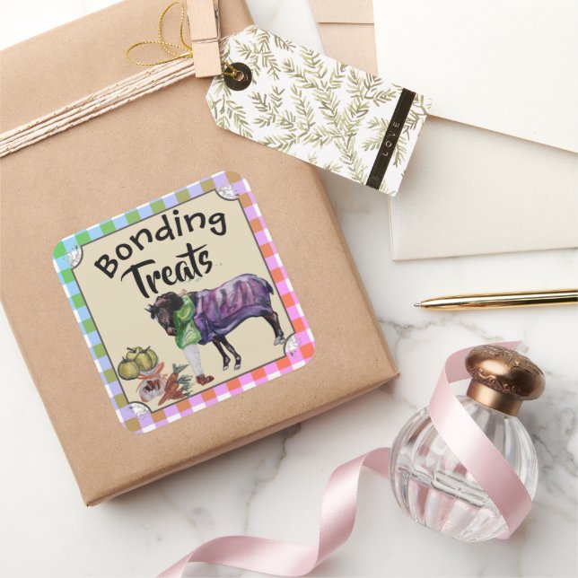 bonding treats square sticker (Gifting)