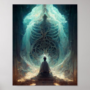 Bone Altar Fantasy Sci-Fi Art Poster