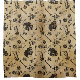 Bone Anatomy Archaeology Shower Curtain