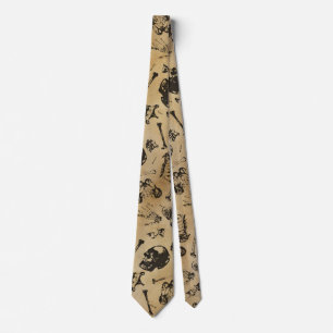 Bone Anatomy Archeology Design Tie