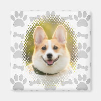 Bone And Paw Print Pattern Dog Frame 