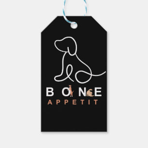 Bone Appetit Black And White Dog Bakeries Seals Gift Tags