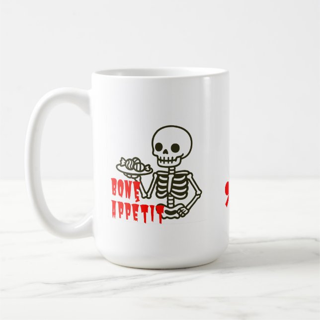 Bone Appétit – Skeleton Candy Service Coffee Mug (Left)
