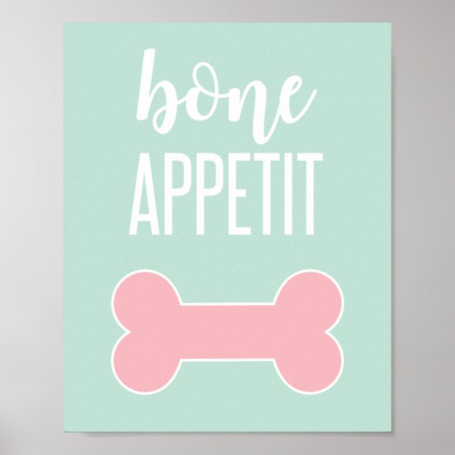 Bone Appetite Puppy Birthday Party Sign (Front)