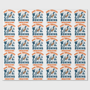 Bone breakers boxing undead division wrapping paper