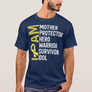 Bone Cancer Awareness I Am Mother Hero Warrior Sur T-Shirt