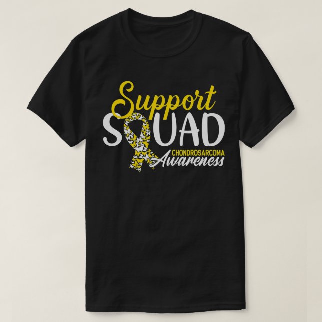 Bone Cancer Awareness I Support Squad I Chondrosar T-Shirt (Design Front)