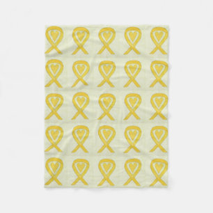 Bone Cancer Awareness Ribbon Fleece Chemo Blanket