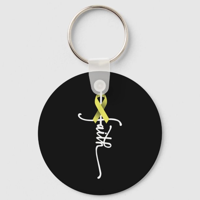 Bone Cancer Faith Sarcoma Bone Cancer Awareness Su Key Ring (Front)