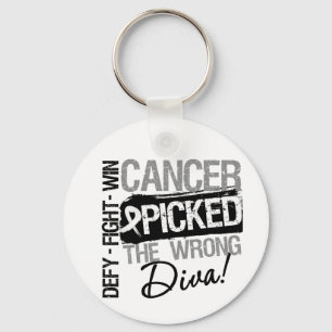 Bone Cancer Picked The Wrong Diva Key Ring