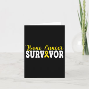 Bone Cancer Survivor Yellow Rebbon Sarcoma Cancer  Card