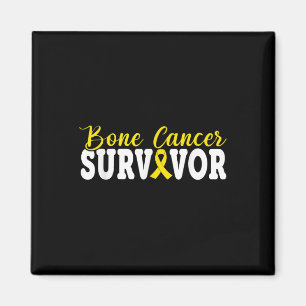 Bone Cancer Survivor Yellow Rebbon Sarcoma Cancer Magnet