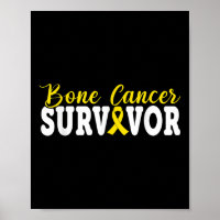 Bone Cancer Survivor Yellow Rebbon Sarcoma Cancer 