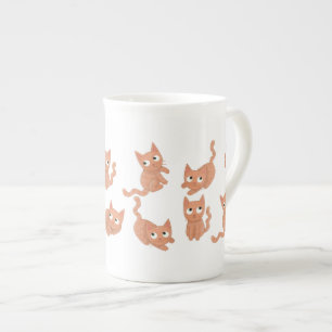 Bone china cat mug