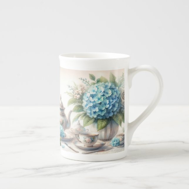 Bone China  Dusty Blue Speciality Tea Party Mug (Right)
