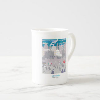 Bone China London Skyline Blue Grey Artwork Mug