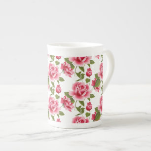 Bone China Mug-Pink Roses Mug