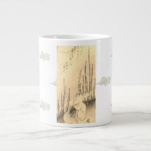 Bone China Mug TWO BUNNIES AND A MOON W/ CLOUDS