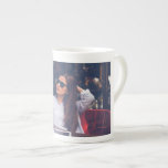 Bone, China, Mug, White, Image, Design Bone China Mug<br><div class="desc">Here we have a beautiful bone china mug. It's complete with a photo of a young woman having coffee in an outside establishment. Will make a nice gift.</div>