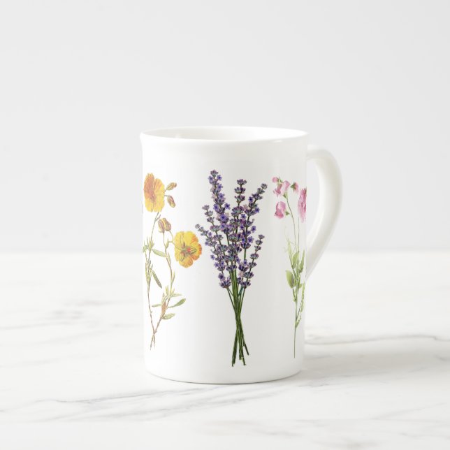 Bone China Mug - Wildflowers (Front Right)
