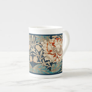 BONE CHINA MUG : WILLIAM MORRIS : HONEYSUCKLE