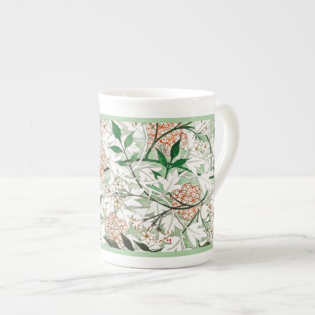 BONE CHINA MUG : WILLIAM MORRIS : JASMINE (Front Right)