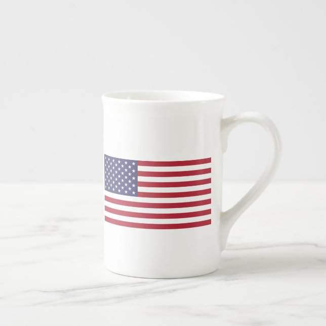 Bone China Mug with Flag of USA (Right)