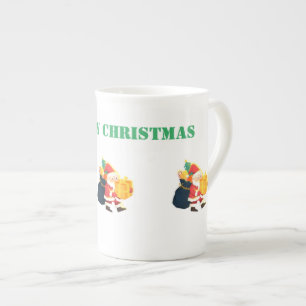 Bone China Speciality Merry Christmas Wish Printed Bone China Mug