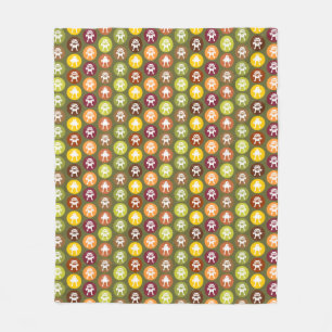 Bone! Circle Print Autumn Colours (Medium) Fleece Blanket