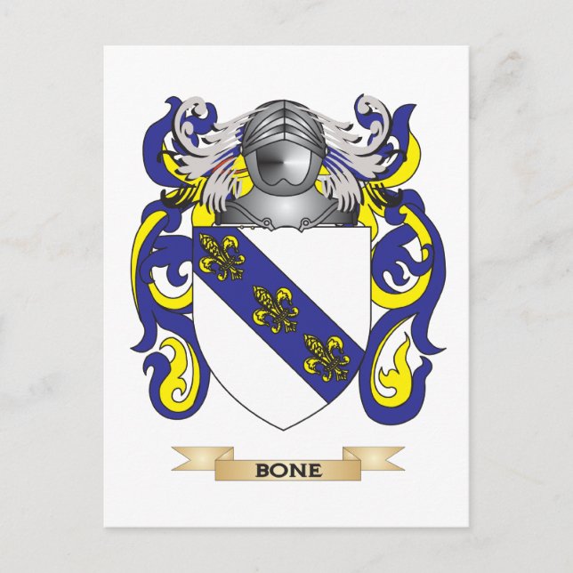Bone Coat of Arms (Family Crest) Postcard (Front)