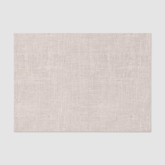 Bone Coloured Burlap Texture Tissue Paper (Front)