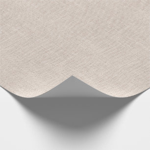 Bone Coloured Burlap Texture Wrapping Paper