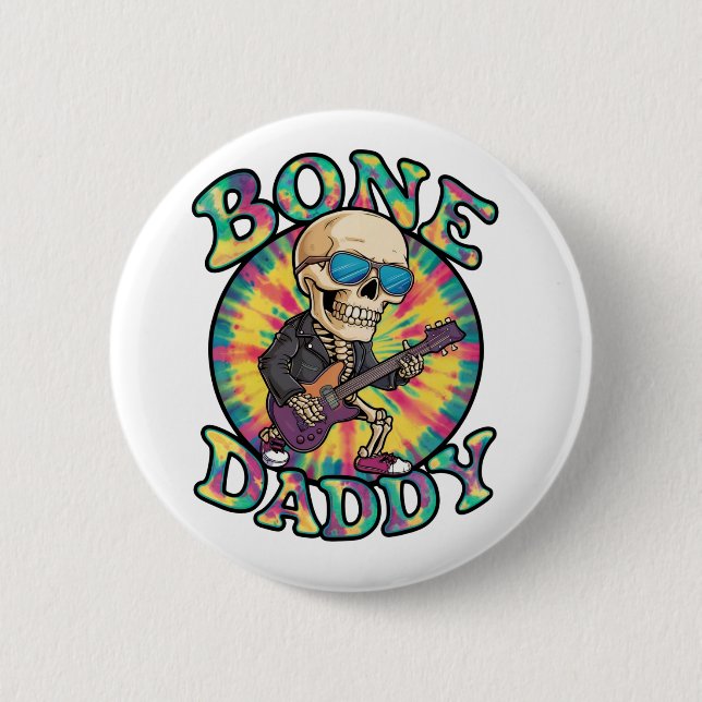Bone Daddy 6 Cm Round Badge (Front)