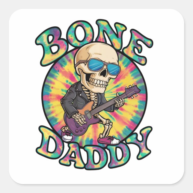 Bone Daddy Square Sticker (Front)
