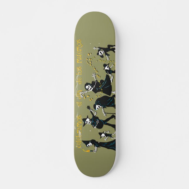 Bone Deck™ - Dancing Muertos Skateboard (Front)
