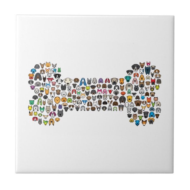BONE Dog Cartoon Tile (Front)