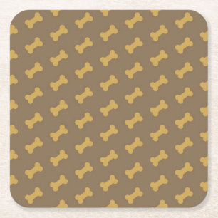 bone for dog texture square paper coaster
