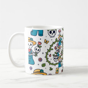 Bone Garden Skeleton Gardener Funny Halloween Art Coffee Mug