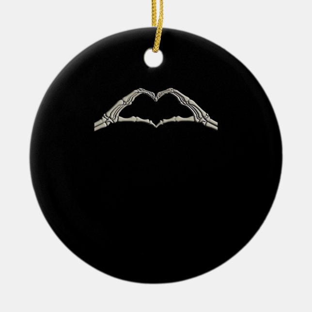 Bone Hands Heart Active Ceramic Tree Decoration (Front)