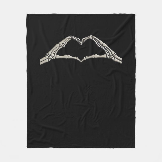 Bone Hands Heart Active Fleece Blanket (Front)