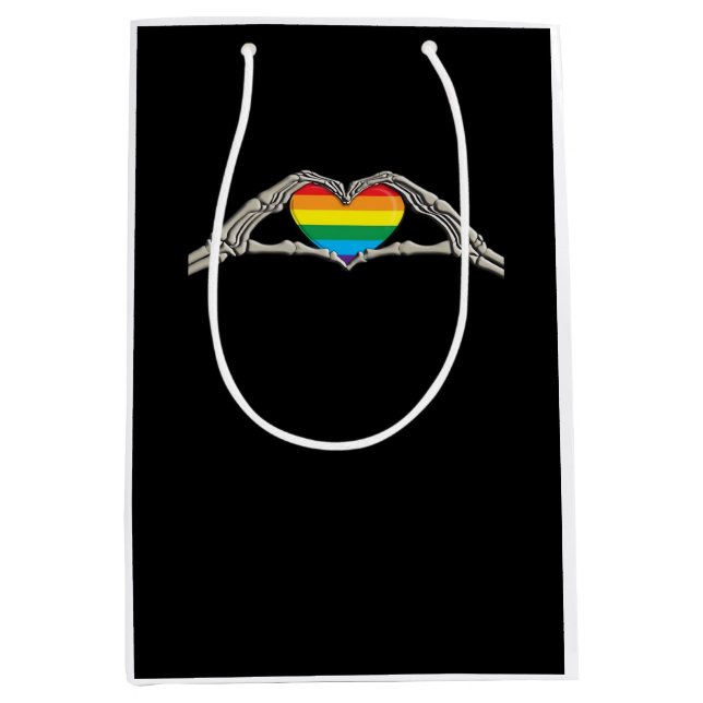 Bone Hands Heart Active Medium Gift Bag (Front)