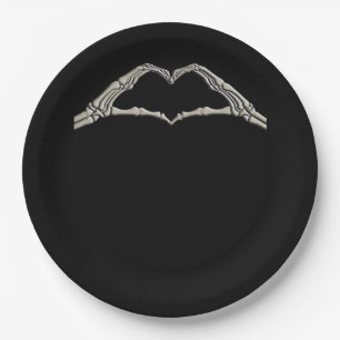 Bone Hands Heart Active Paper Plate