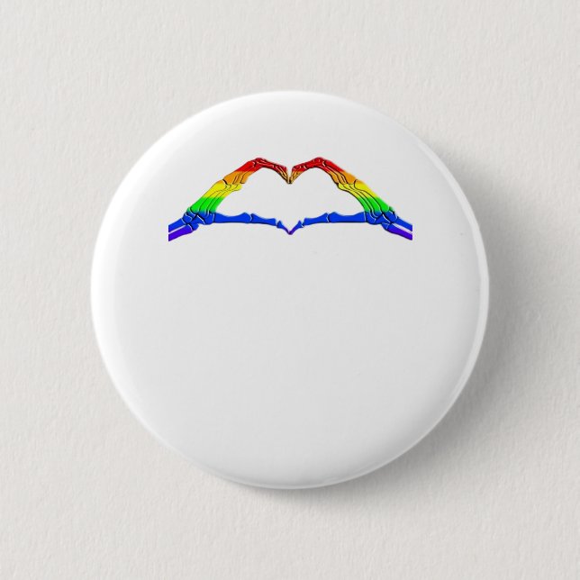 Bone Hands Heart Classic 6 Cm Round Badge (Front)