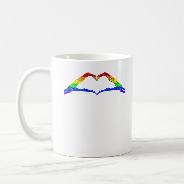 Bone Hands Heart Classic Coffee Mug (Left)
